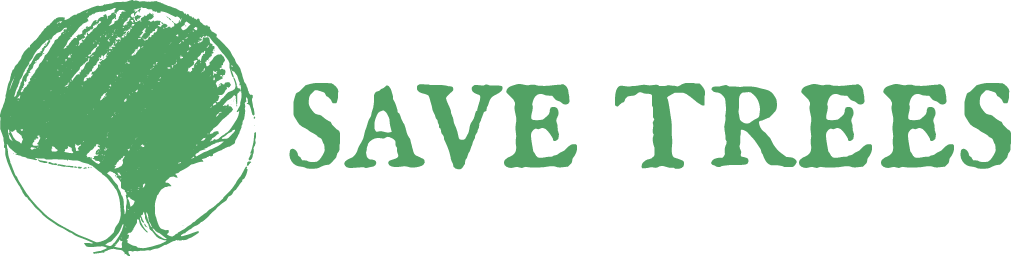 Logo save trees vert